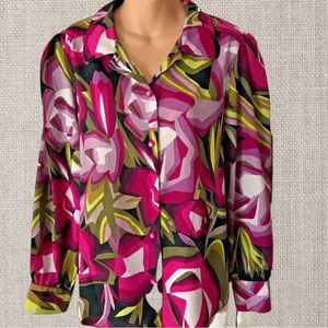 Missoni For Target Blouse Abstract Print Button Down
Shirt Size XS